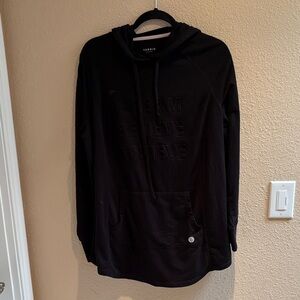Torrid Black Hoodie with Embossed Text